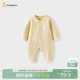 童泰嬰兒連體衣秋冬季純棉保暖寶寶衣服新生兒哈衣爬服睡衣黃色80cm