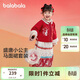 巴拉巴拉童裝女童漢服套裝秋冬寶寶保暖紅色拜年服