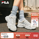 斐樂(lè )（FILA） 楊冪同款|官方女鞋FERN2運動(dòng)鞋2025秋季新款蕨草鞋2代休閑鞋子 白中白/亮灰-AB 38