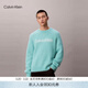 Calvin KleinJeans秋冬男士休閑美式風(fēng)ck字母提花慵懶寬松內搭針織衫毛衣 6SP-松石綠 L