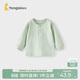 童泰（TONGTAI）寶寶上衣春秋季純棉嬰兒衣服內衣男童女童秋衣長(cháng)袖上衣綠色90cm