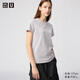 優(yōu)衣庫合作款/女裝圓領(lǐng)T恤/短袖正肩大師T素色483456 70 淺紫色 L