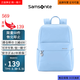 新秀麗（Samsonite）雙肩包女士都市休閑電腦包 男女大容量背包書(shū)包 商務(wù)通勤出差旅行 藍色微瑕款特價(jià)清倉【嚴禁干洗熱風(fēng)機烘干】