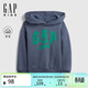 蓋璞（GAP）男幼童秋季款logo印花抓絨連帽衫衛衣兒童裝美版767414