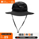 牧高笛（MOBIGARDEN）戶(hù)外防潑水防曬帽子遮陽(yáng)帽登山帽釣魚(yú)漁夫帽 NX20108003 鋼琴黑