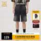 卡賓男裝漸變牛仔短褲24夏新款寬松短褲商場(chǎng)同款Y3242117008 煤黑色01 29 (170) 76A/M