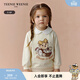 Teenie Weenie Kids小熊童裝女寶寶可愛(ài)風(fēng)套頭長(cháng)袖衛衣 米白色 100 cm