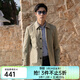 雅戈爾（YOUNGOR）風(fēng)衣男翻領(lǐng)單風(fēng)衣錦綸耐穿舒適透氣男士上衣外套 GYDF424995YQA卡其 XL 180/100A
