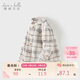 戴維貝拉男襯衣春裝男童襯衫外套格子襯衣兒童上衣童裝
