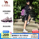 駱駝（CAMEL）星野復古休閑厚底增高老爹男女運動(dòng)鞋子 4035，象牙白/報春粉，女 39
