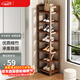 安爾雅楠竹簡(jiǎn)易鞋架門(mén)口多層家用鞋架子宿舍防塵鞋柜置物架 茶色7-30