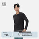 KOLON SPORT/可隆戶(hù)外吸濕速干T恤 男子S-FUNCTIONAL圓領(lǐng)長(cháng)袖上衣 LHRT6SN041-BK 黑色 XL 180/100A