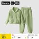 蕉內（Bananain）絨絨500E兒童睡衣男女童半邊絨大童加絨保暖寶寶家居服套裝秋冬季 釩-果綠 160