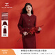 香影新年戰袍紅色小香風(fēng)短外套女2026春季新款裙子氣質(zhì)一整套穿搭 紅色 XL