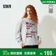 森馬（Semir）商場(chǎng)同款|衛衣女冬中長(cháng)款oversize貓咪2025趣味衣服107725116003