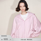 Fabrique ESSENTIAL淡粉紫純棉加絨蝙蝠袖連帽外套秋季 淡粉紫 S