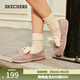 斯凱奇（Skechers）女鞋一腳蹬加絨毛毛鞋棉拖鞋厚底防滑單鞋167700 裸粉色/BLSH 37.5