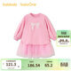巴拉巴拉【balaOne】童裝兒童連衣裙女童2026新款春裝衛衣網(wǎng)紗裙拼接公主