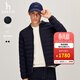 哈吉斯（HAZZYS）男裝 冬款羽絨外套直充棒球領(lǐng)輕薄羽絨服男ASFZU0BDX15 藏青色NV L (175/96A 48)