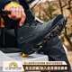 拉思珀蒂瓦（LA SPORTIVA）防水透氣皮面登山鞋男防滑減震快速行進(jìn)徒步鞋PYRAMID 碳灰/黃 39