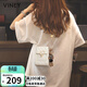 viney包包女包牛皮手機鏈條包洋氣單肩斜挎包生日禮物高級感送女友老婆