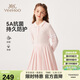 英氏（YEEHOO）女童連衣裙兒童裙子中大童裝百褶裙休閑學(xué)院長(cháng)袖春裝 粉色 140