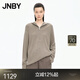 江南布衣（JNBY）【商場(chǎng)同款】25秋新品針織衫連帽長(cháng)袖套頭羊毛衫女5X9310220 128/麻米色 L