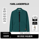Karl Lagerfeld卡爾拉格斐男裝老佛爺春秋季輕奢刺繡KARL夾克男士外套休閑上衣潮 淺綠 XL (52)