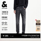 杰克·瓊斯（JACK&JONES）男裝士牛仔褲貓須水洗時(shí)尚舒適涼感高彈錐形長(cháng)褲褲子225332035 A16深灰牛仔 常規 32 175 W32/L32