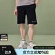 Champion冠軍短褲男新款美式復古寬松輕薄字母刺繡抽繩五分褲休閑褲潮 黑色 M