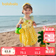 巴拉巴拉寶寶連衣裙嬰兒裙子兒童公主裙女童夏裝甜美可愛(ài) 黃色調00333 100