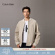 Calvin KleinJeans秋冬男士美式潮流復古學(xué)院風(fēng)ck抓絨拼色棒球領(lǐng)夾克外套