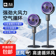 駱駝（CAMEL）電風扇家用落地扇USB充電臺立兩用立式電扇便攜搖頭風扇宿舍辦公室遙控落地扇大風力輕音 USB遙控搖頭款【灰紫色】充插兩用【4500毫安】