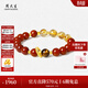 周大生黃金鑲嵌紅瑪瑙手串女黃水晶虎眼石馬年本命年禮物生日禮物 扭轉乾坤手串（約0.65g）