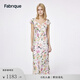 Fabrique桑蠶絲花卉印花小飛袖連衣裙女夏季新品長(cháng)裙 花色 M