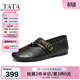 他她（TATA）女鞋2026春季羊皮淺口鞋子休閑氣質(zhì)粗跟瑪麗珍鞋XTT02AQ6 棕色（寬版） 37