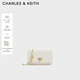 CHARLES&KEITH經(jīng)典菱格鏈條小方單肩斜挎包包女包生日禮物CK2-70160131 Cream奶白色 小包