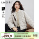 朗文斯?。↙.WEST）輕薄羽絨服女2025冬季新款簡(jiǎn)約通勤立領(lǐng)顯瘦面包服短外套 米白 L