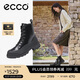 愛(ài)步（ECCO）【Natacha聯(lián)名】英倫風(fēng)短筒厚底增高馬丁靴女 革新214853 黑色39