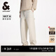 杰克·瓊斯（JACK&JONES）百搭潮流工裝貼布雙側插袋廓形褲子時(shí)尚舒適牛仔褲男裝 225132058 A06清新白 常規 30 170 W30/L30