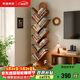 家逸實(shí)木樹(shù)形書(shū)架落地置物架客廳一體靠墻轉角書(shū)架創(chuàng  )意書(shū)柜多層收納架