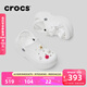 卡駱馳（CROCS）貝拉洞洞鞋沙灘鞋包頭女鞋厚底拖鞋|210062 白色-100 35 (210mm)