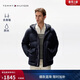 Tommy Hilfiger【戶(hù)外防水】秋冬男撞色門(mén)襟大口袋加厚保暖連帽羽絨服外套