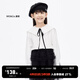 little MO&Co.童裝春秋裝女童翻領(lǐng)娃娃領(lǐng)學(xué)院純棉長(cháng)袖襯衫兒童襯衣 本白色 130 130/64