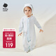 babycare寶寶連體衣純棉新生兒長(cháng)袖爬服哈衣滿(mǎn)月嬰兒衣服 星月藍  73cm
