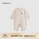 babylove嬰兒連體衣春秋款純棉寶寶哈衣家居服爬服長(cháng)袖彩棉新生兒衣服