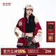 BJHG不計后果新年紅色棒球服男款春季潮牌呢子外套美式復古夾克上衣女 新年紅 M