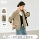 對白（DUIBAI）法式高級感通勤西裝外套女2026春季新款小個(gè)子氣質(zhì)休閑小西服 卡其色 M