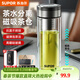 蘇泊爾（SUPOR）玻璃杯茶水分離泡茶杯男士高檔磁吸雙層隔熱杯子禮盒送禮2026新款 400ml禮盒裝【茶水分離+抗菌茶濾】杯刷禮袋