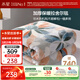 水星家紡毛毯冬季加厚加絨拉舍爾毯子雙層鋪床蓋毯可機洗約7.2斤200×230cm